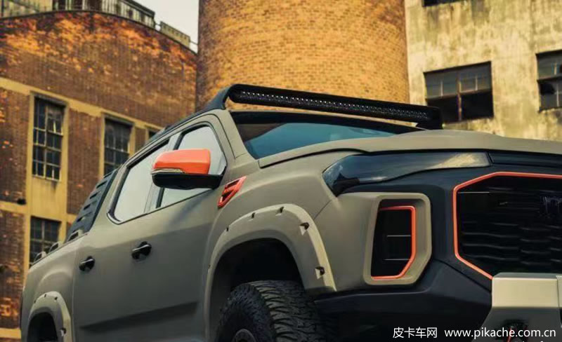 The official picture of SAIC Maxus T90 pickup modified version has been exposed and will be unveiled at Chengdu auto show 2021
