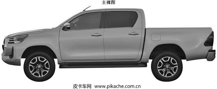 新款豐田Hilux皮卡外觀專利申報(bào)圖曝光，有望未來進(jìn)口上市