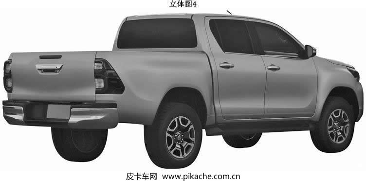 新款豐田Hilux皮卡外觀專利申報(bào)圖曝光，有望未來進(jìn)口上市