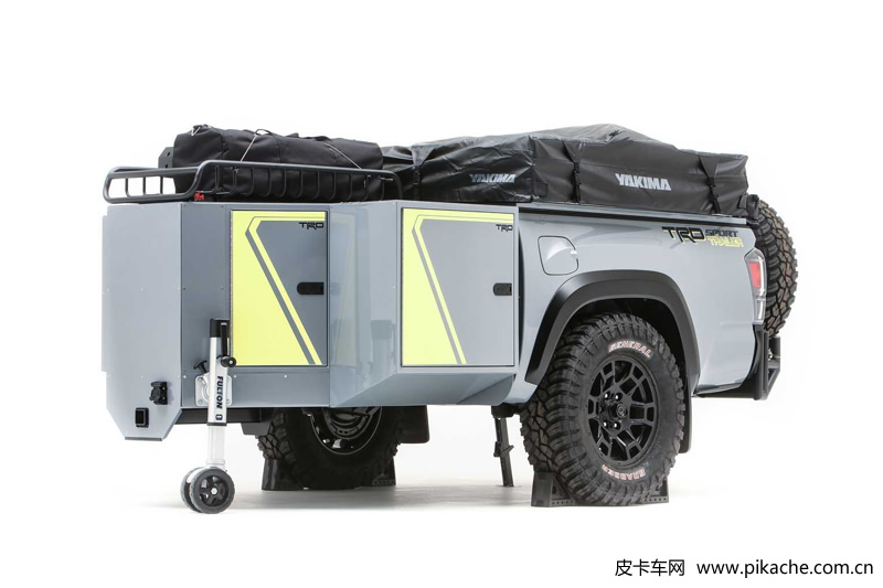 皮卡后斗改装露营房车，可以参考丰田推出的TRD运动型拖车