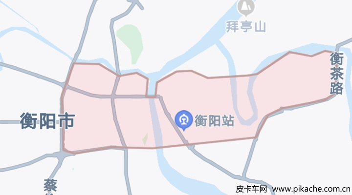 禁止貨車通行限行區域:衡陽市蒸湘區:蒸水大道(衡州大道路口至解放