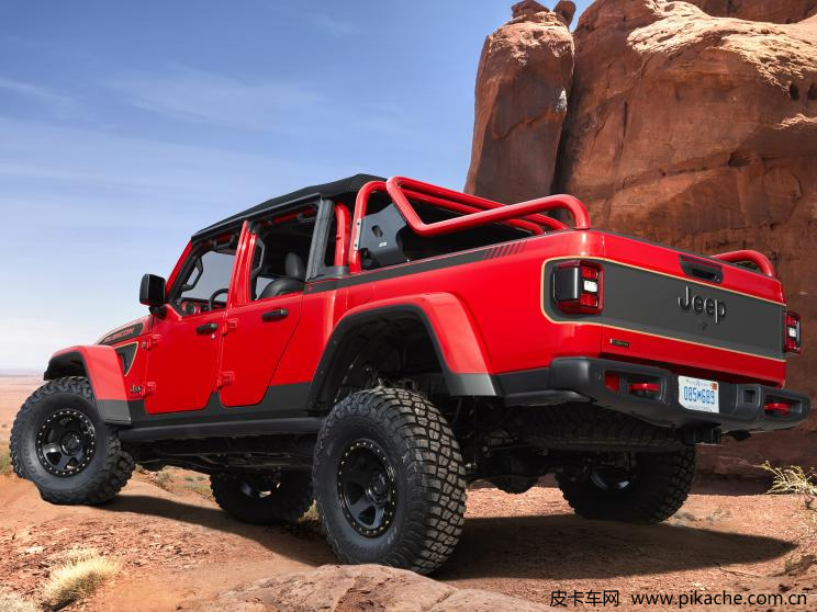 JEEP皮卡Gladiator概念車(chē)官圖發(fā)布，強(qiáng)化越野屬性