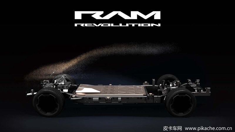 道奇RAM1500纯电动皮卡预告图曝光，对标纯电福特F-150